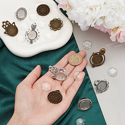 DIY-Set zur Herstellung blanker Fingerringe mit Kuppel&nbsp;DIY-SC0022-15