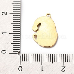 Colgantes navideños de acero inoxidable 304 esmaltados&nbsp;LS-STAS-B112-02G-08