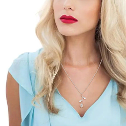3 Stück Halsketten-Set mit Anhänger „Rose des Lebens“ aus Zinklegierung in zwei Farben für Frauen&nbsp;NJEW-AN0001-24