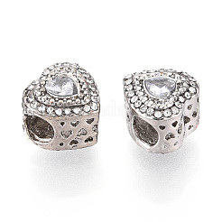 Legierung Rhinestone European Beads&nbsp;FIND-N009-10P