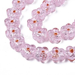 Brins de perles au chalumeau bosselés faits à la main transparents&nbsp;LAMP-S194-022F