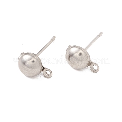 Elementi per orecchini a bottone in acciaio inossidabile 304 anti-ossidazione&nbsp;STAS-P307-17A-P
