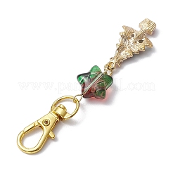 Colgante de aleación esmaltado con temática navideña y decoración de rhinestone&nbsp;KEYC-JKC00977