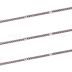 Chaînes gourmettes en fer recouvertes de laiton soudé&nbsp;CH-CJ0001-01A-B