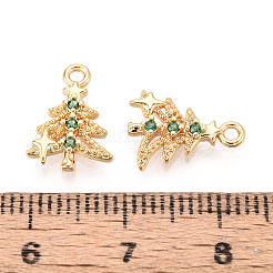 Breloques en laiton avec zircone cubique de micro pave&nbsp;KK-N263-145B-G