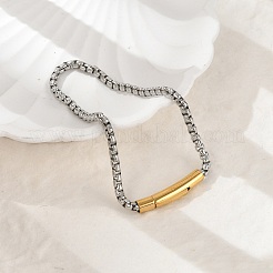 Bracciali a catena in acciaio inossidabile 304 per donna e uomo&nbsp;BJEW-Z087-21GP