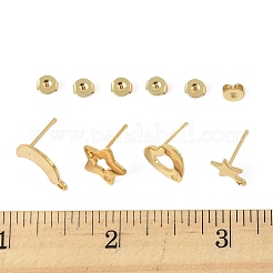 16 pieza de 4 estilos de accesorios para pendientes de acero inoxidable 304&nbsp;STAS-FS0001-85G