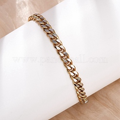 Bracelets à maillons cubains en acier inoxydable 304 pour femmes&nbsp;BJEW-F527-05G