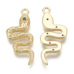 Pendentifs avec zircon cubiques à micro-pavés en laiton&nbsp;KK-R136-047-NF