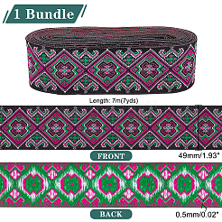 7m de rubans polyester brodés style ethnique&nbsp;OCOR-WH0020-16A-02