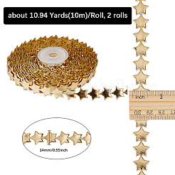 2 Rolle Stoffstern-Spitzenbesatz&nbsp;STIC-GF0001-37B