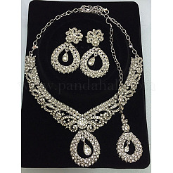 Collana con pendente a goccia in lega di cristallo e strass&nbsp;FS-WG4C0D5-02