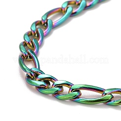 Bracelets à chaîne en acier inoxydable 304 couleur arc-en-ciel avec placage ionique (IP) pour femmes ou hommes&nbsp;BJEW-A039-03MC
