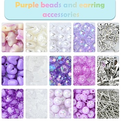 Kits de fabricación de joyas de aretes de acrílico y aleación para diy&nbsp;DIY-FS0007-30