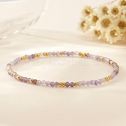 Stretcharmbänder aus natürlichen Amethystperlen&nbsp;LD6685-2