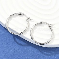 Boucles d'oreilles créoles en acier inoxydable 304 résistant au ternissement&nbsp;EJEW-F105-10P