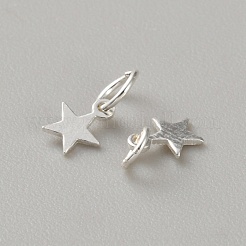 925 breloque étoile en argent sterling&nbsp;LS-FIND-WH0433-35S-01