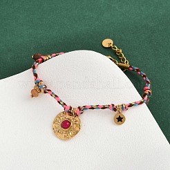 Bracelets à breloques en acier inoxydable 304&nbsp;BJEW-C114-10G