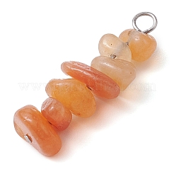 Anhänger mit Perlen aus natürlichem rotem Aventurin&nbsp;PALLOY-JF02791-09