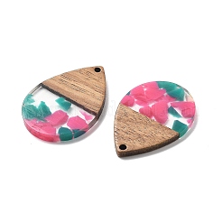 Pendenti in resina e noce&nbsp;LS-FIND-R051-15D
