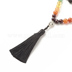 7 buddhistische Chakra-Halskette&nbsp;NJEW-JN03895-01