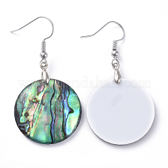 Ohrringe aus Ohrschalen / Paua-Muscheln&nbsp;EJEW-K081-02E