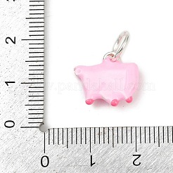 Legierung Emaille Tier Cartoon Charms&nbsp;PALLOY-R158-04S-01