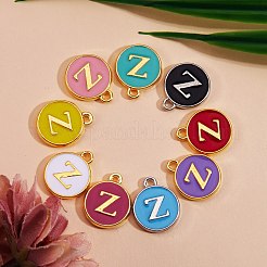 120 pièces 12 couleurs breloques en alliage plaqué or&nbsp;ENAM-SZ0001-64Z