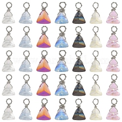 35pcs 7 Farben Glasanhänger&nbsp;PALLOY-YW00222