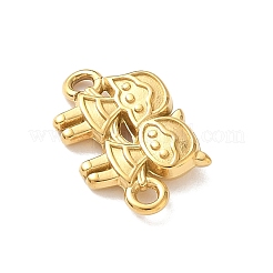 304 Edelstahl zwei Mädchen Verbinder Verbindungsstück Charms&nbsp;KK-D503-14G