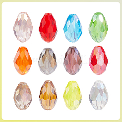 240 Stück 12 Farben transparente Galvanik-Glasperlenstränge&nbsp;EGLA-PA0001-05