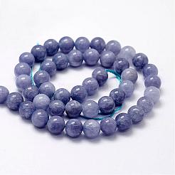 Natürliche weiße Jade Nachahmung Aquamarin Perlen Stränge&nbsp;G-F364-15-8mm