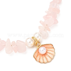 Braccialetti con perle di perle di turchese sintetico e conchiglia&nbsp;BJEW-JB12413-02