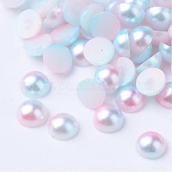 Cabochons de acrílico de la perla de imitación, cúpula, rosa, 6x3mm, aproximamente 5000 unidades / bolsa
