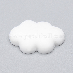 Cabochons en résine, nuage, blanc, 25x17x5.5mm