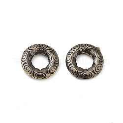 Perle en laiton plaquée sur support de style tibétain, Plaqué longue durée, anneau, bronze antique brossé, 7.5x2mm, Trou: 3.5mm