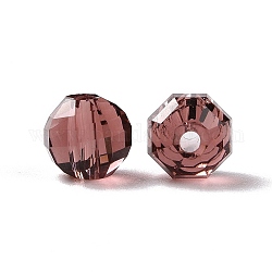 Perles d'imitation cristal autrichien, grade AAA, facette, ronde, violet, 6mm, Trou: 0.7~0.9mm