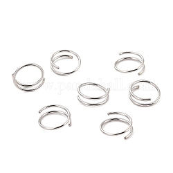 Двойное кольцо в носу для одиночного пирсинга, спираль 316 носовое кольцо из хирургической нержавеющей стали для женщин, украшения для пирсинга тела, цвет нержавеющей стали, 1~3x10 мм, внутренний диаметр: 8 мм