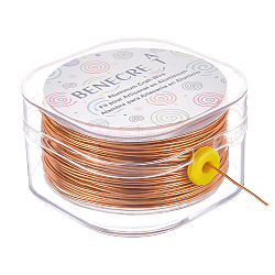 BENECREAT 60m/196Feet Anodized Aluminum Craft Wire 20 Gauge(0.8mm) Flexible Jewelry Beading Wire for Sculpting, Armature, Jewelry Making and Garden, Gold
