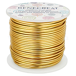 Benecreat 12 gauge (2mm) filo di alluminio 100ft (30m) anodizzato per gioielli artigianali perline filo per artigianato in alluminio colorato floreale - oro chiaro