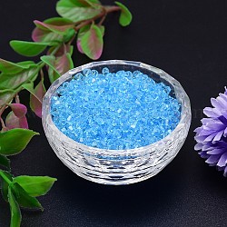 Facettierten Nachahmung österreichischen Kristall Perle Stränge, Klasse aaa, Doppelkegel, Kornblumenblau, 4x4 mm, Bohrung: 0.7~0.9 mm, ca. 1440 Stk. / Beutel