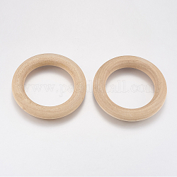 Незаконченные деревянные связующие кольца, кольцевой, 63~64x10.5 мм, отверстие : 42~43 мм