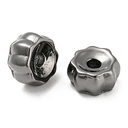 Perline di ottone ecocompatibili con placcatura a cremagliera,  cadmio& piombo libero, rondelle, canna di fucile, 7~7.5x4mm, Foro: 1.8 mm