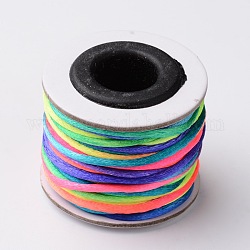 Macrame Rattail cordoni preparazione nodo cinese di nylon intorno discussioni stringa intrecciata, cordoncino di raso, colorato, 2mm, circa 10.93 iarde (10 m)/rotolo