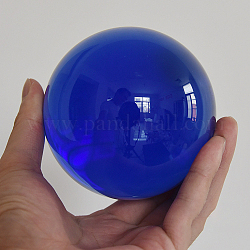 Décors en verre, boule de cristal, ronde, bleu, 20mm