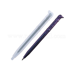 Moules en silicone pour stylo à bille bricolage, moules de résine, pour la résine UV, fabrication de bijoux en résine époxy, blanc, 147x17x10.5mm, diamètre intérieur: 8x123 mm