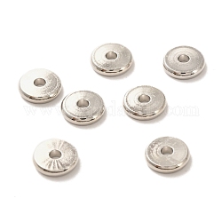 Brass Spacer Beads, Long-Lasting Plated, Flat Round/Disc, Heishi Beads, Real Platinum Plated, 8x1.5mm, Hole: 2mm