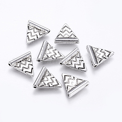 CCB Plastic Beads, Triangle, Antique Silver, 14x13.5x3mm, Hole: 1mm
