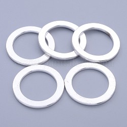 Tibetan Style Linking Rings, Circle Frames, Lead Free & Cadmium Free & Nickel Free, Donut, Silver Color Plated, about 28.5mm long, 28.5mm wide, 2mm thick, hole: 20.5mm.