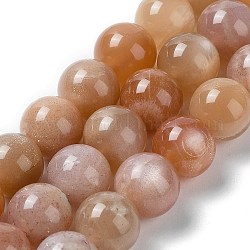 Chapelets de perles de sunstone naturelle naturelles, Grade A +, ronde, 6mm, Trou: 0.8~0.9mm, Environ 31~32 pcs/chapelet, 7.28 pouce ~ 7.67 pouces (18.5 cm ~ 19.5 cm)